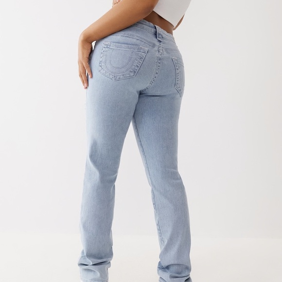 NWT True Religion Billie Mid-Rise Straight Light Wash - Picture 3 of 9
